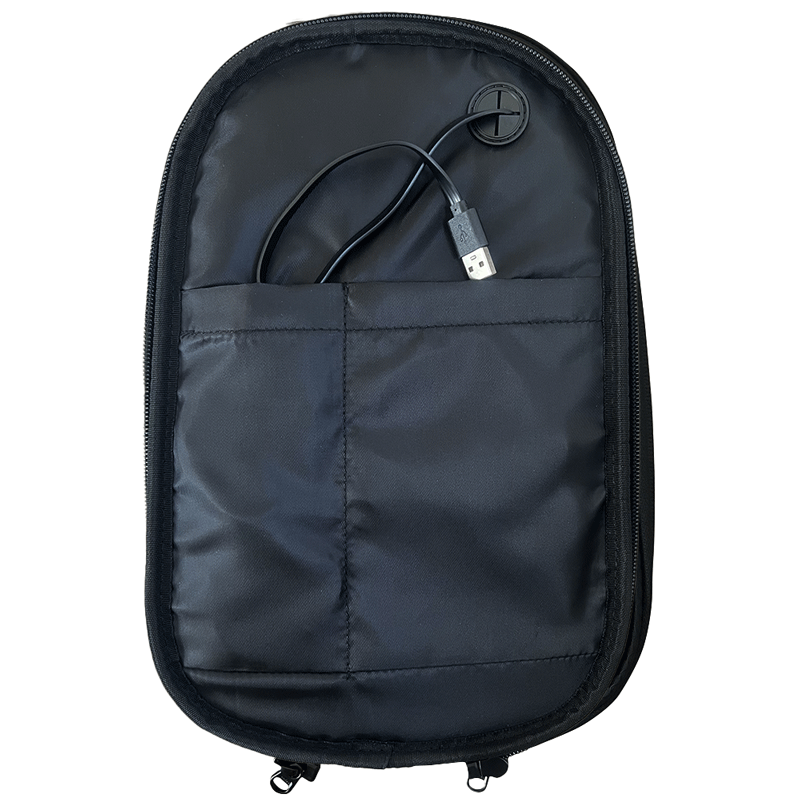 RaveBeetle Elytra LED Hydration Pack – Festival Backpack with Water Bladder (White)