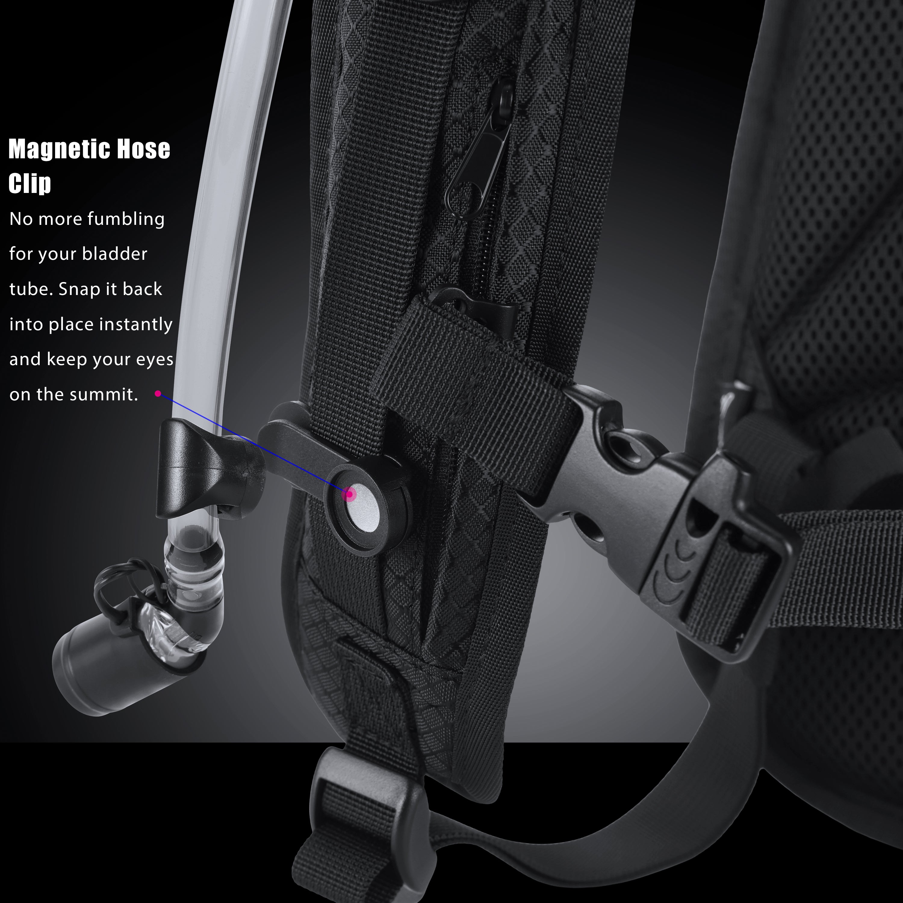 RaveBeetle Elytra AIR LED Hydration Backpack – Lightweight Festival Pack with 2L Water Bladder (Black)