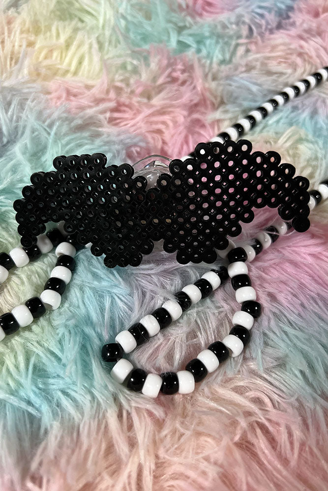 Kandi Necklace Light up Pacifier - Moustache