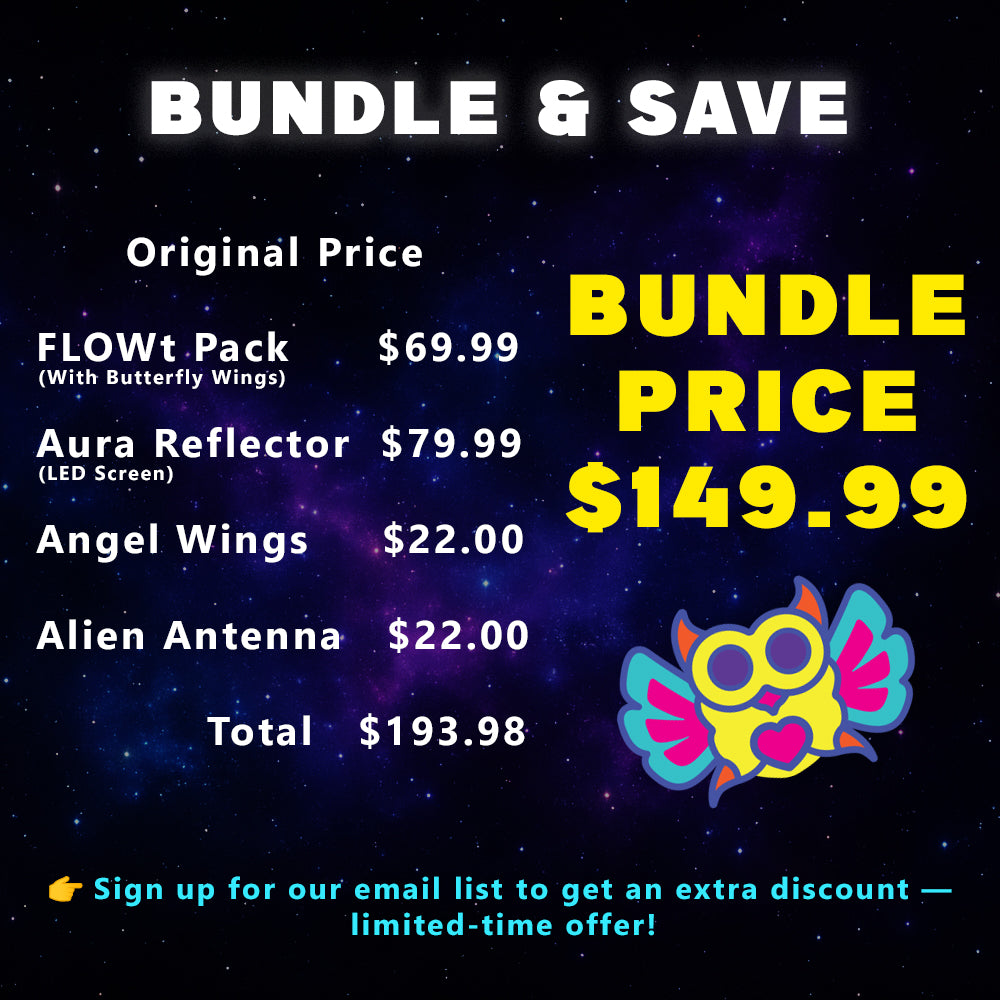 FLOWt Aura Bundle – Angel, Butterfly Wings & Alien Antenna Vibe Pack