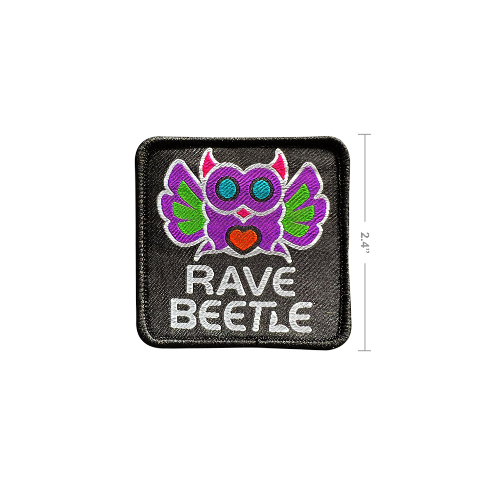 RaveBeetle Velcro Patch – Purple / White