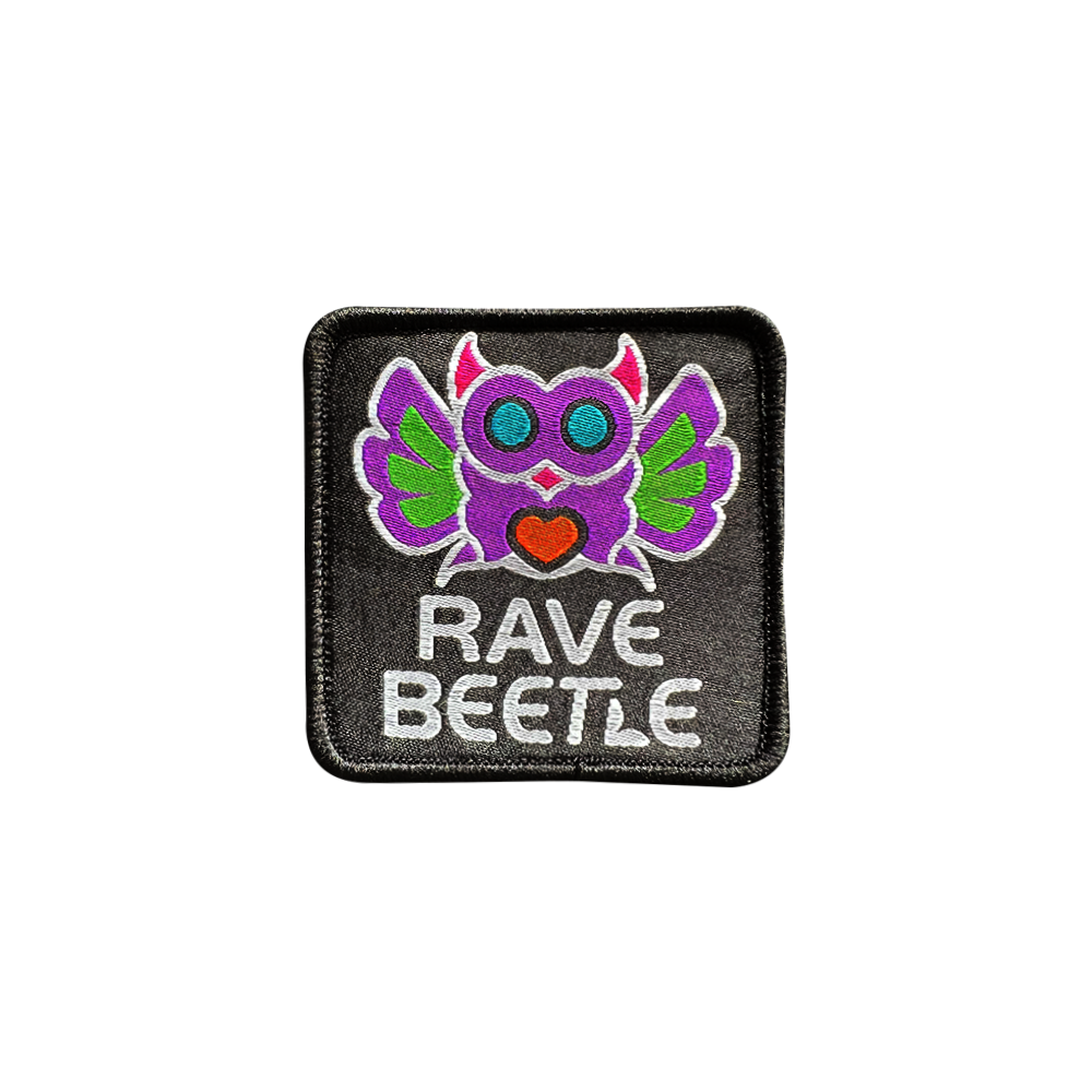 RaveBeetle Velcro Patch – Purple / White