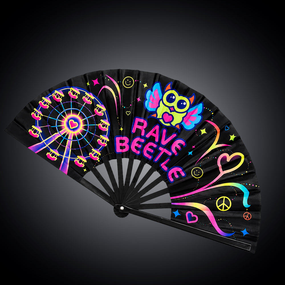 RaveBeetle Hand Fan - Festival & EDM