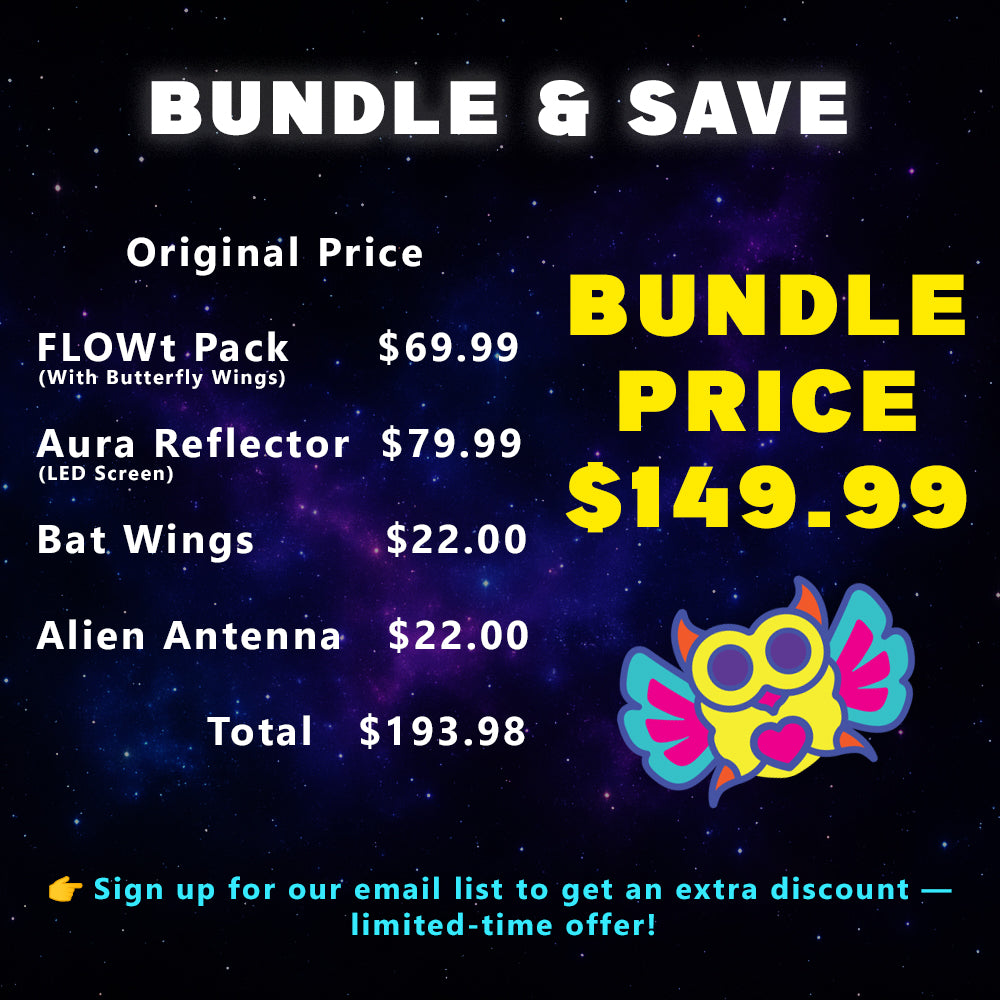 FLOWt Aura Bundle – Bat, Butterfly Wings & Alien Antenna Vibe Pack