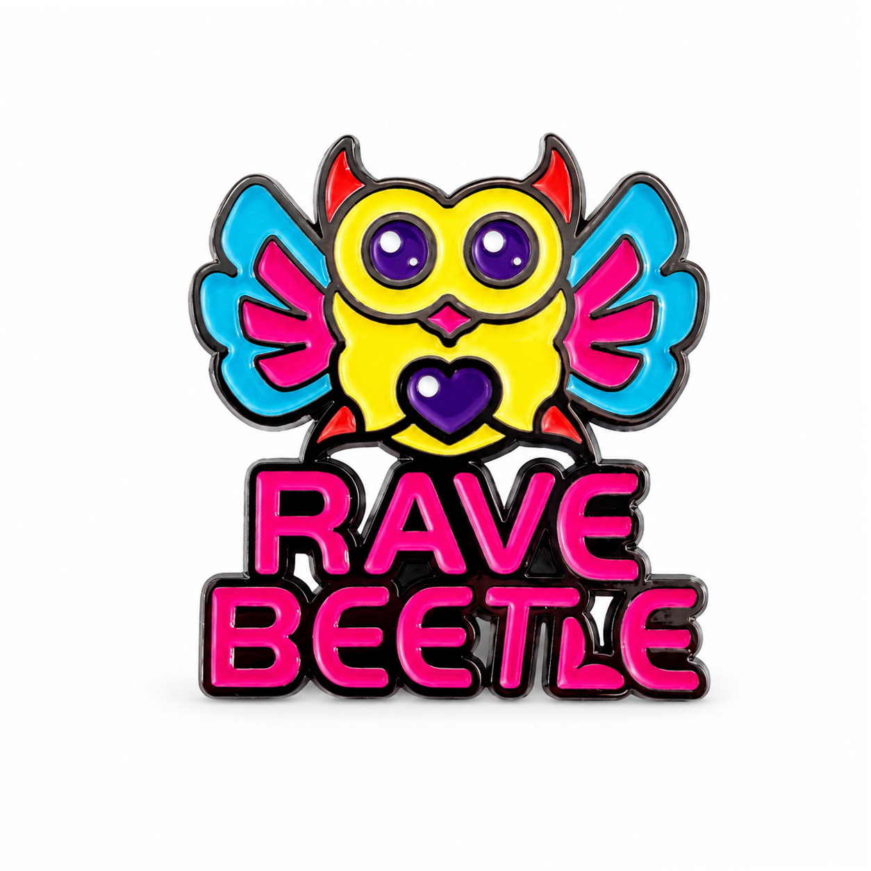 RaveBeetle Enamel Pin