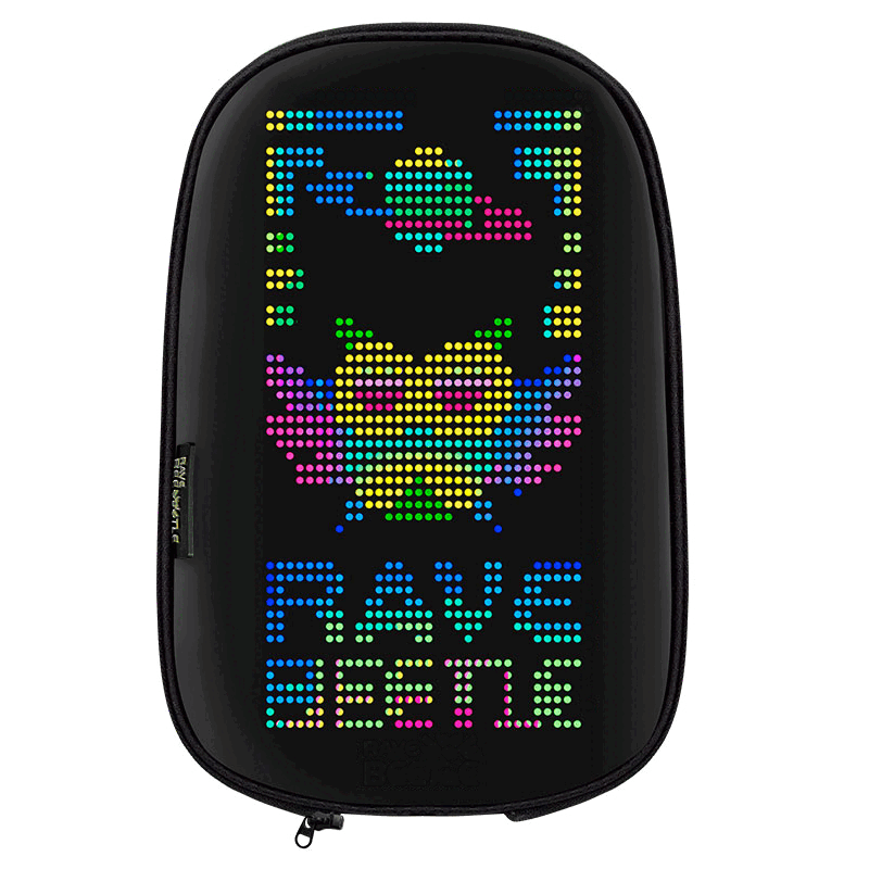 RaveBeetle Elytra LED Hydration Pack – Festival Backpack with Water Bladder (White)