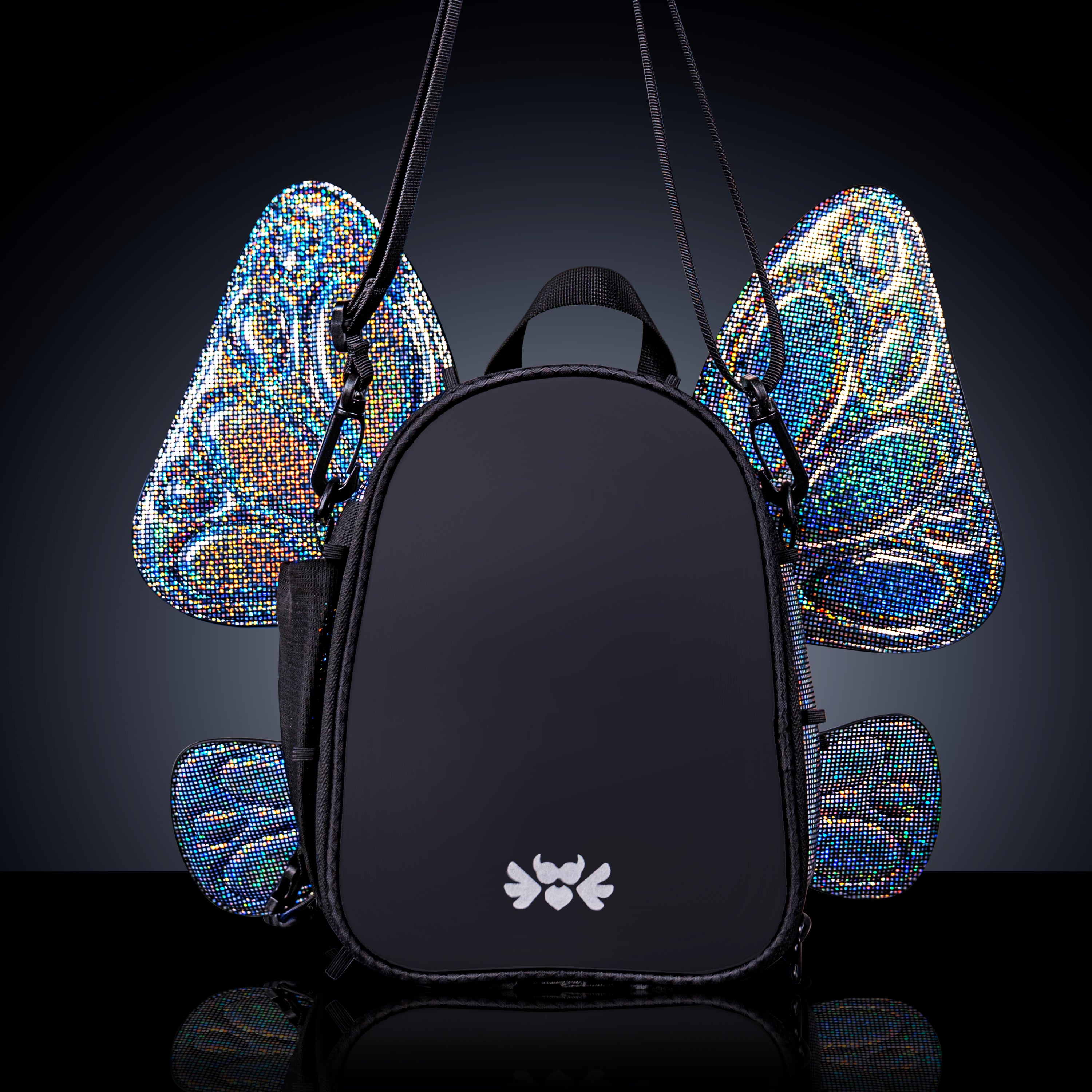 RaveBeetle FLOWt LED Festival Pack – Swappable Wing Rave Backpack with Light Accessory (Disco)