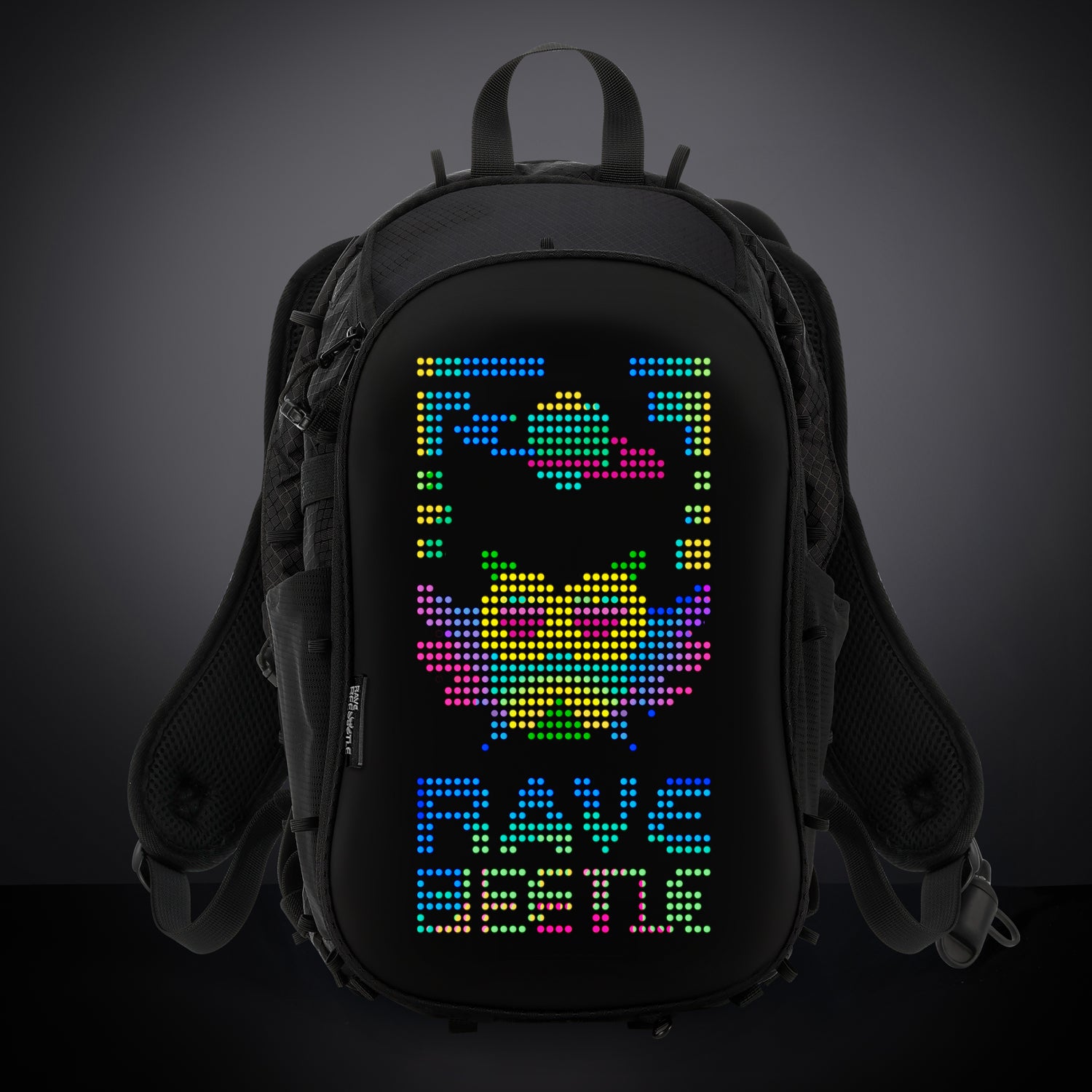 RaveBeetle Elytra Festival LED Hydration Backpack customizable light up Black