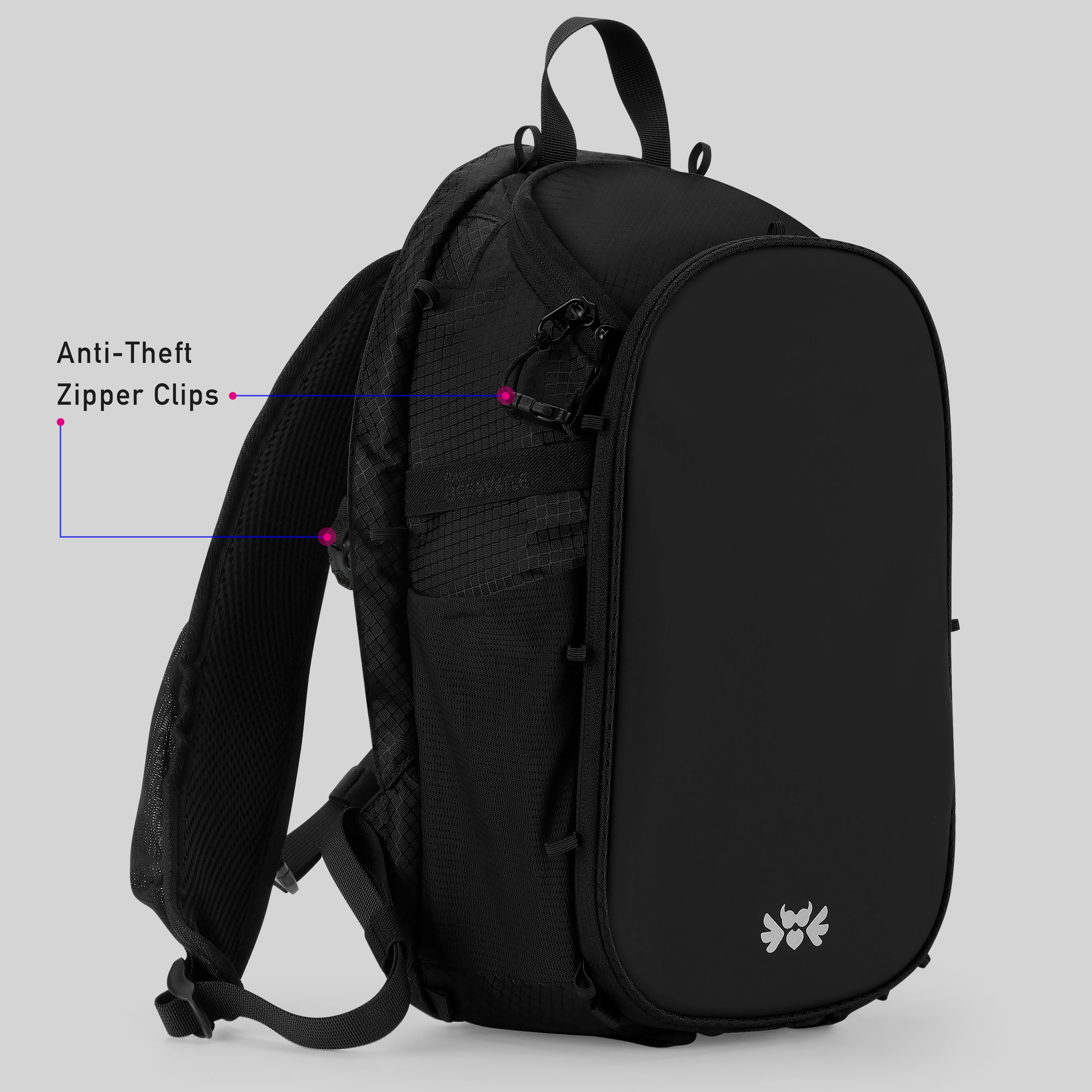 RaveBeetle Elytra LED Hydration Pack – Festival Backpack with Water Bladder (Black)