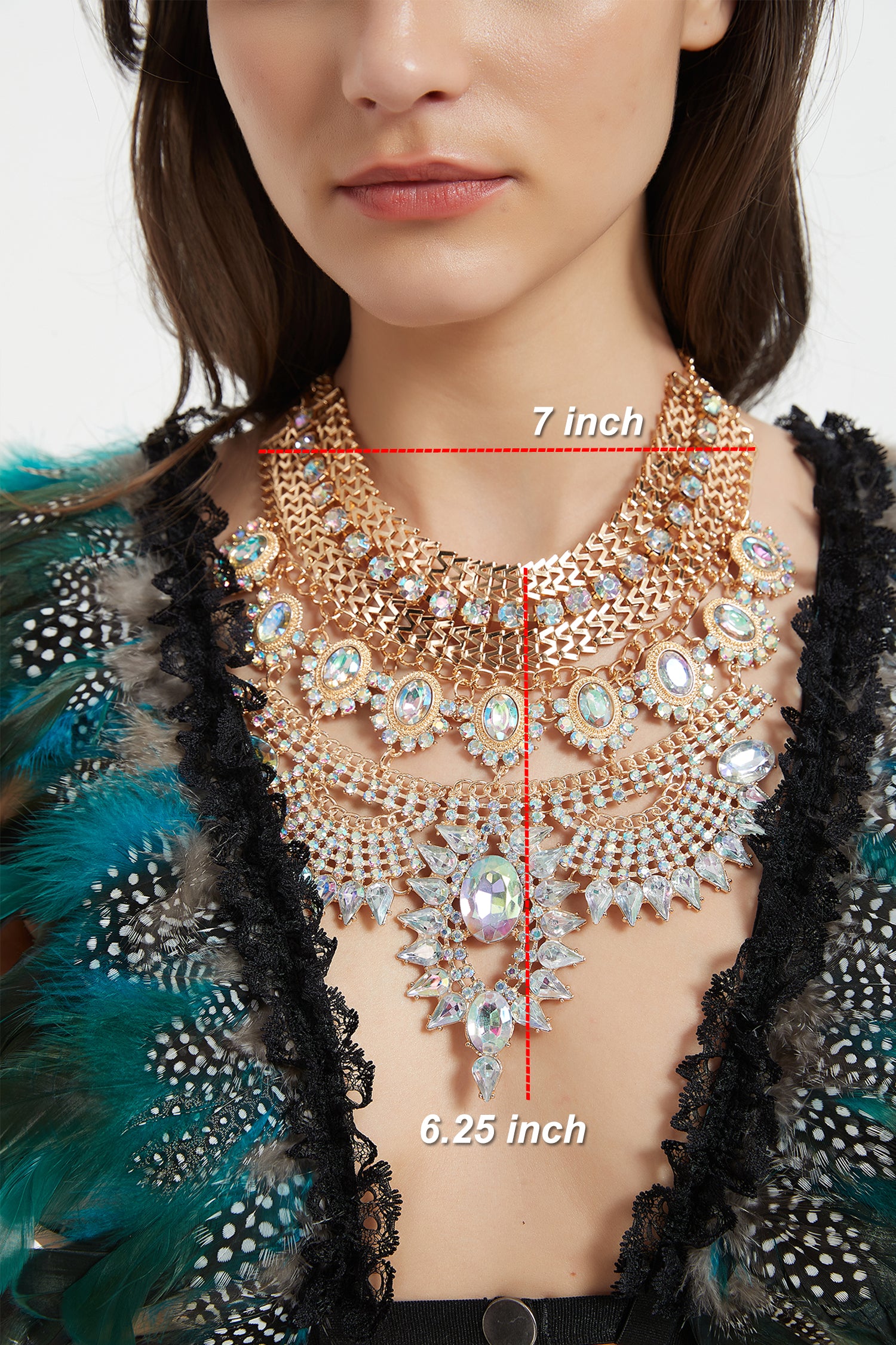 Gothic Rhinestone Necklace