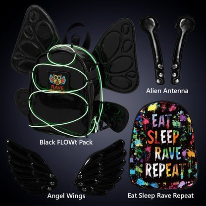 FLOWt Essential Bundle – Wings &amp; Eat Sleep Rave Repeat Vibe Print Pack