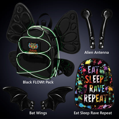 FLOWt Essential Bundle – Wings &amp; Eat Sleep Rave Repeat Vibe Print Pack