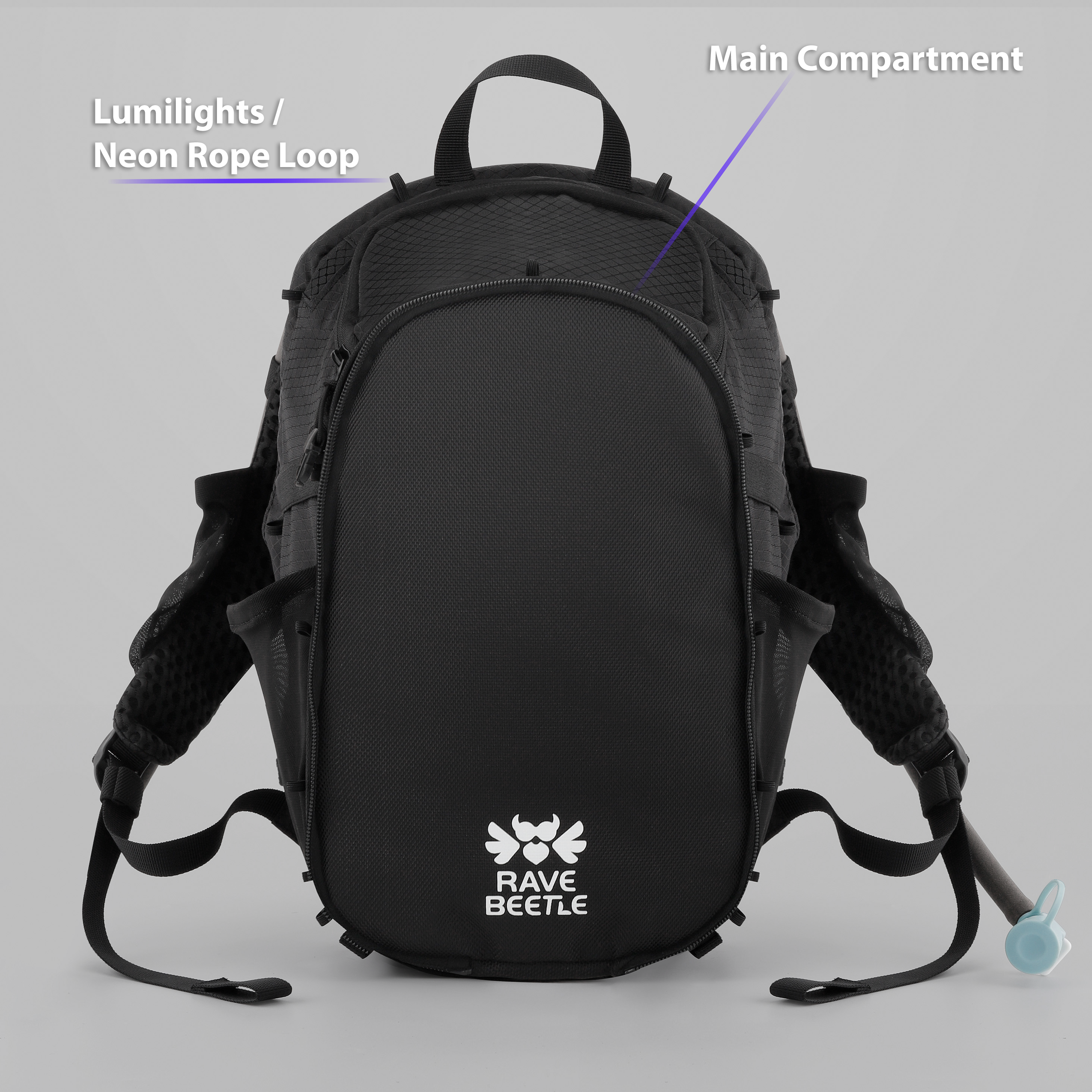 RaveBeetle Elytra Hydration Pack Black (1.0 Version)