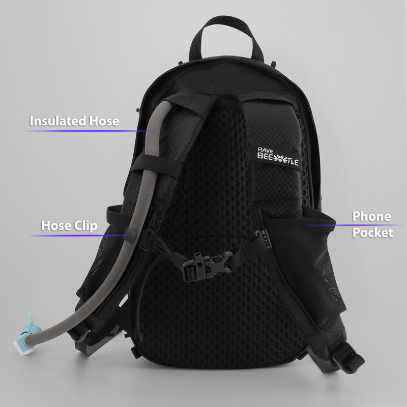 RaveBeetle Elytra Hydration Pack Black (1.0 Version)