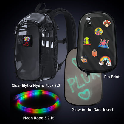 Elytra 3.0 Pin Print Bundle – Pin Print, Glow in the Dark Insert &amp; Neon Rope Set