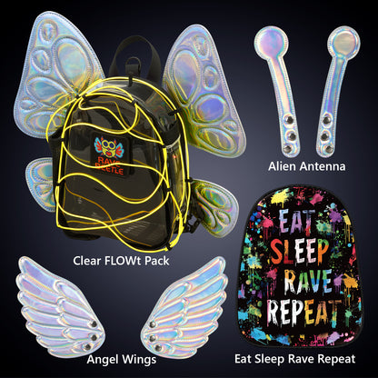 FLOWt Essential Bundle – Wings &amp; Eat Sleep Rave Repeat Vibe Print Pack