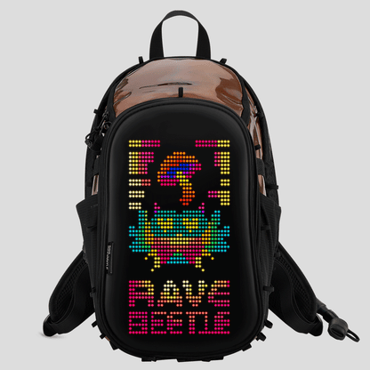 RaveBeetle Elytra Hydration Pack 2.0 with Aura Reflector – Holographic Mocha