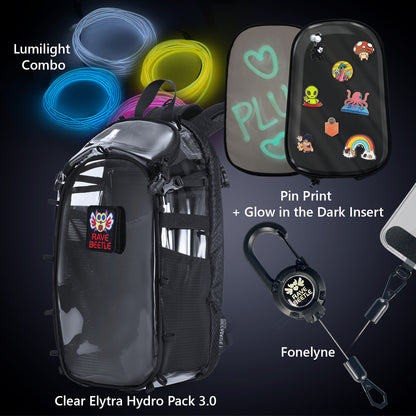Elytra 3.0 Essentials Bundle – Pin Print, Glow in the Dark Insert, Lumilight Combo &amp; Fonelyne Tether
