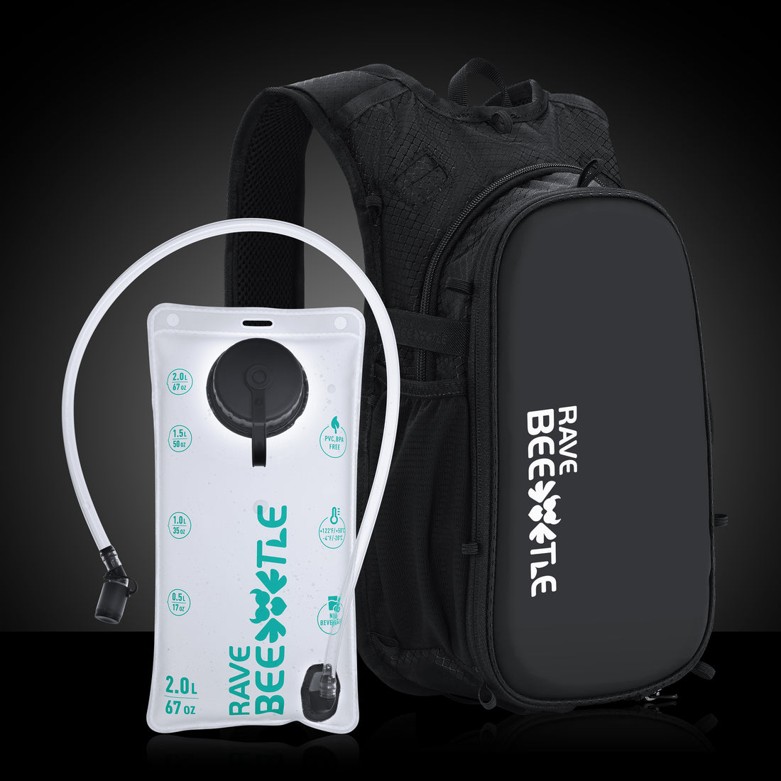 RaveBeetle Black Elytra AIR Hydration Pack 