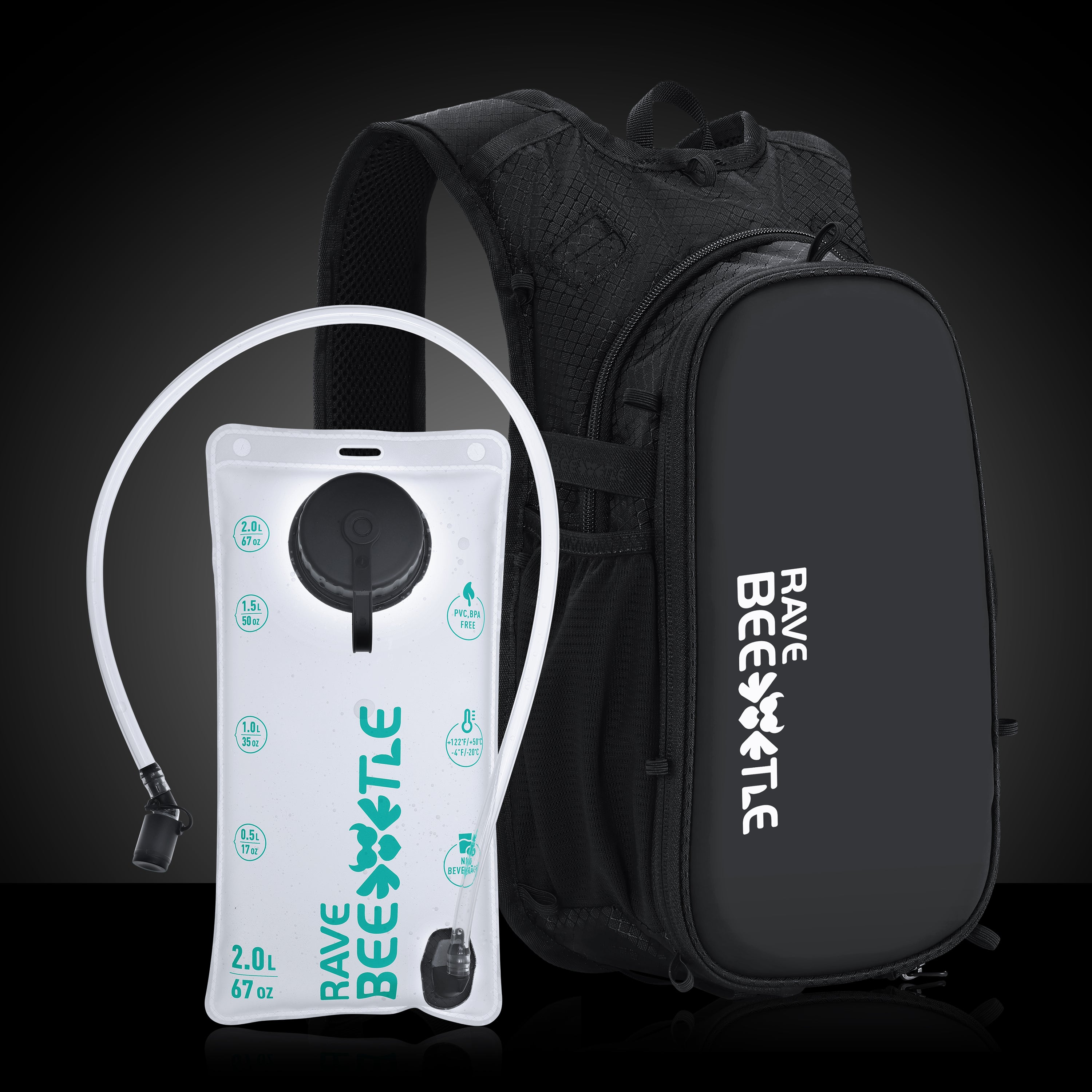 RaveBeetle Black Elytra AIR Hydration Pack 