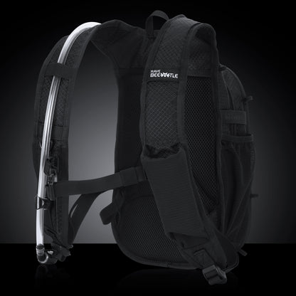RaveBeetle Elytra AIR LED Hydration Backpack – Lightweight Festival Pack with 2L Water Bladder (Black)