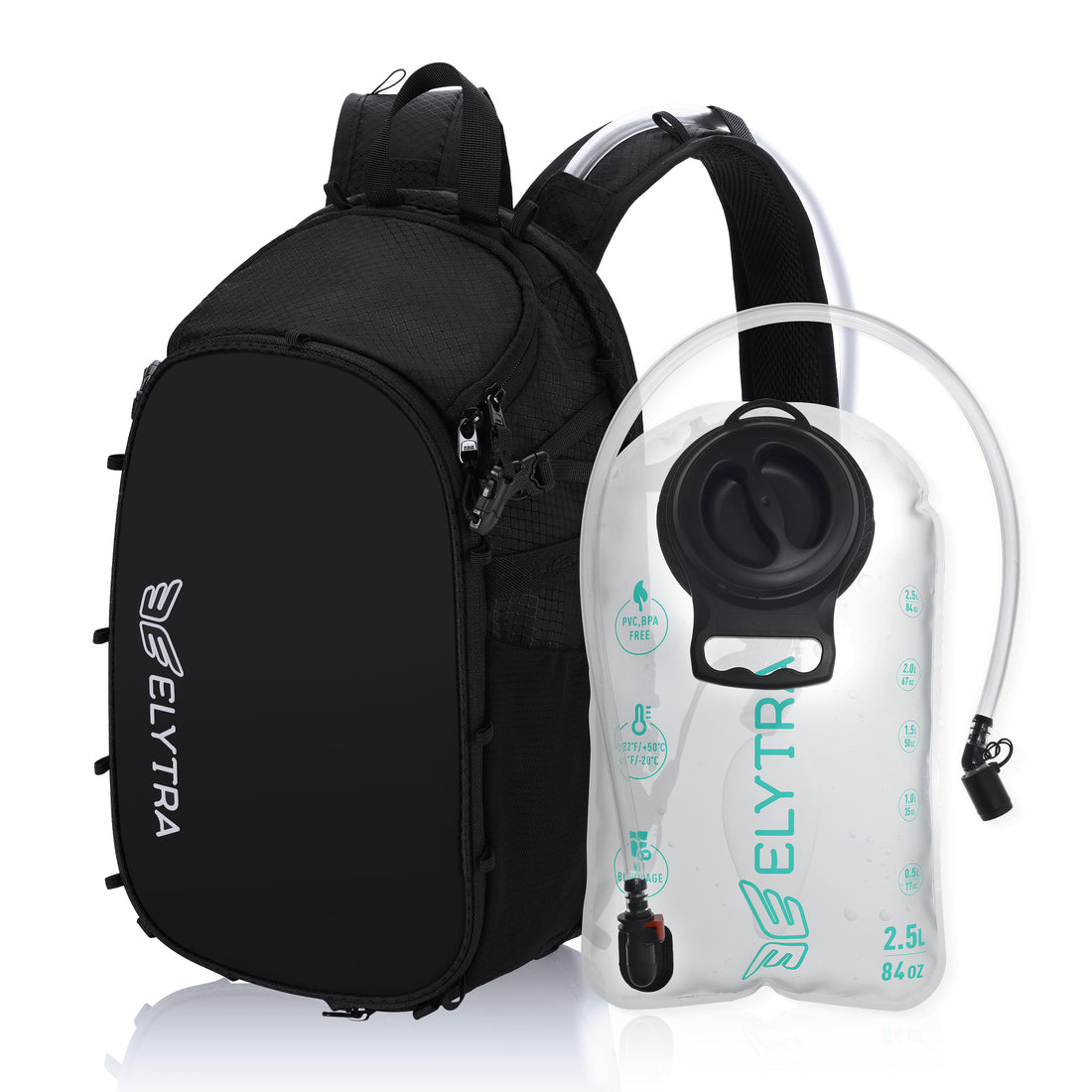 Elytra LED Hydration Pack 3.0 – Festival Backpack with Water Bladder (Black)