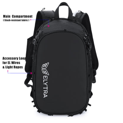 Elytra LED Hydration Pack 3.0 – Festival Backpack with Water Bladder (Black)