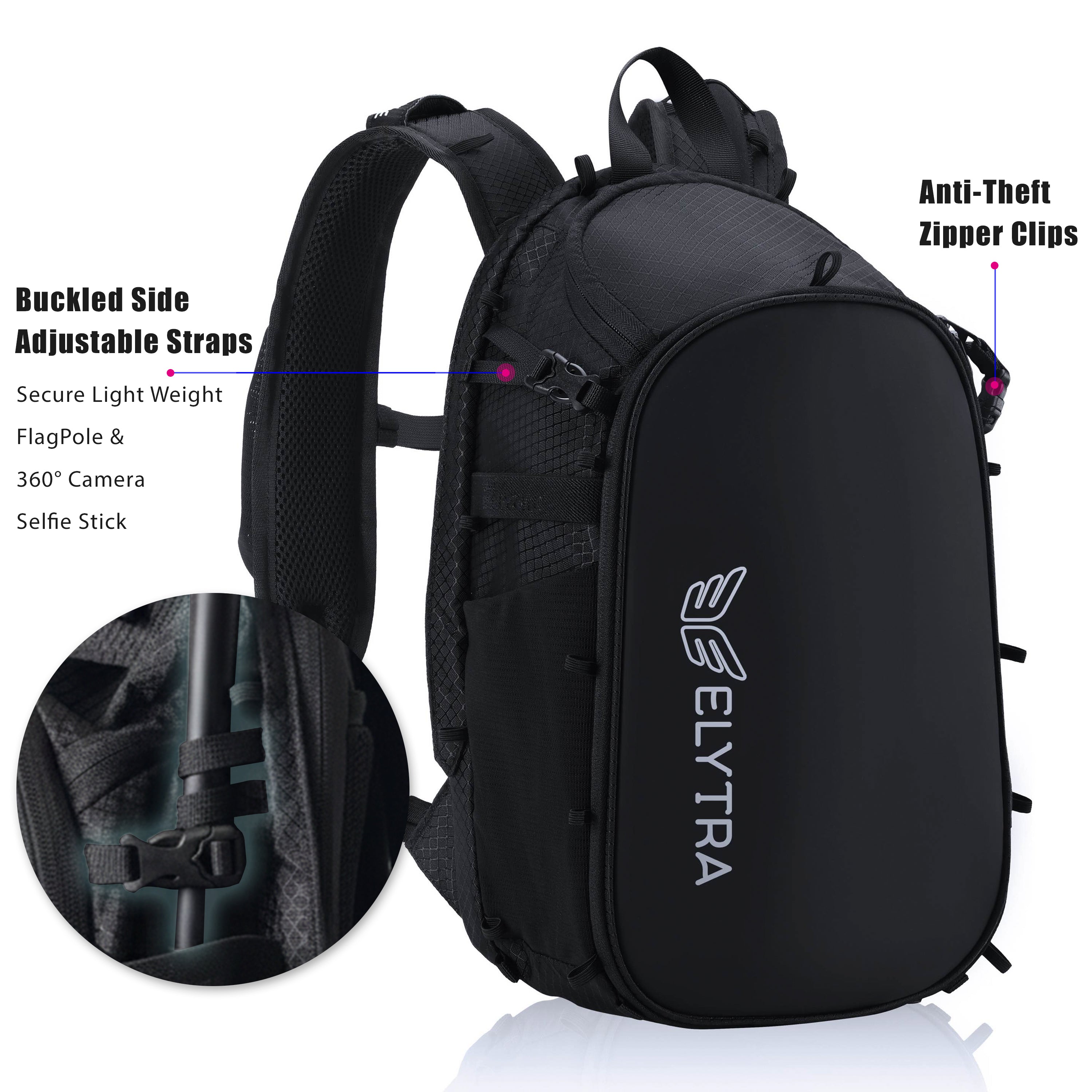Elytra LED Hydration Pack 3.0 – Festival Backpack with Water Bladder (Black)