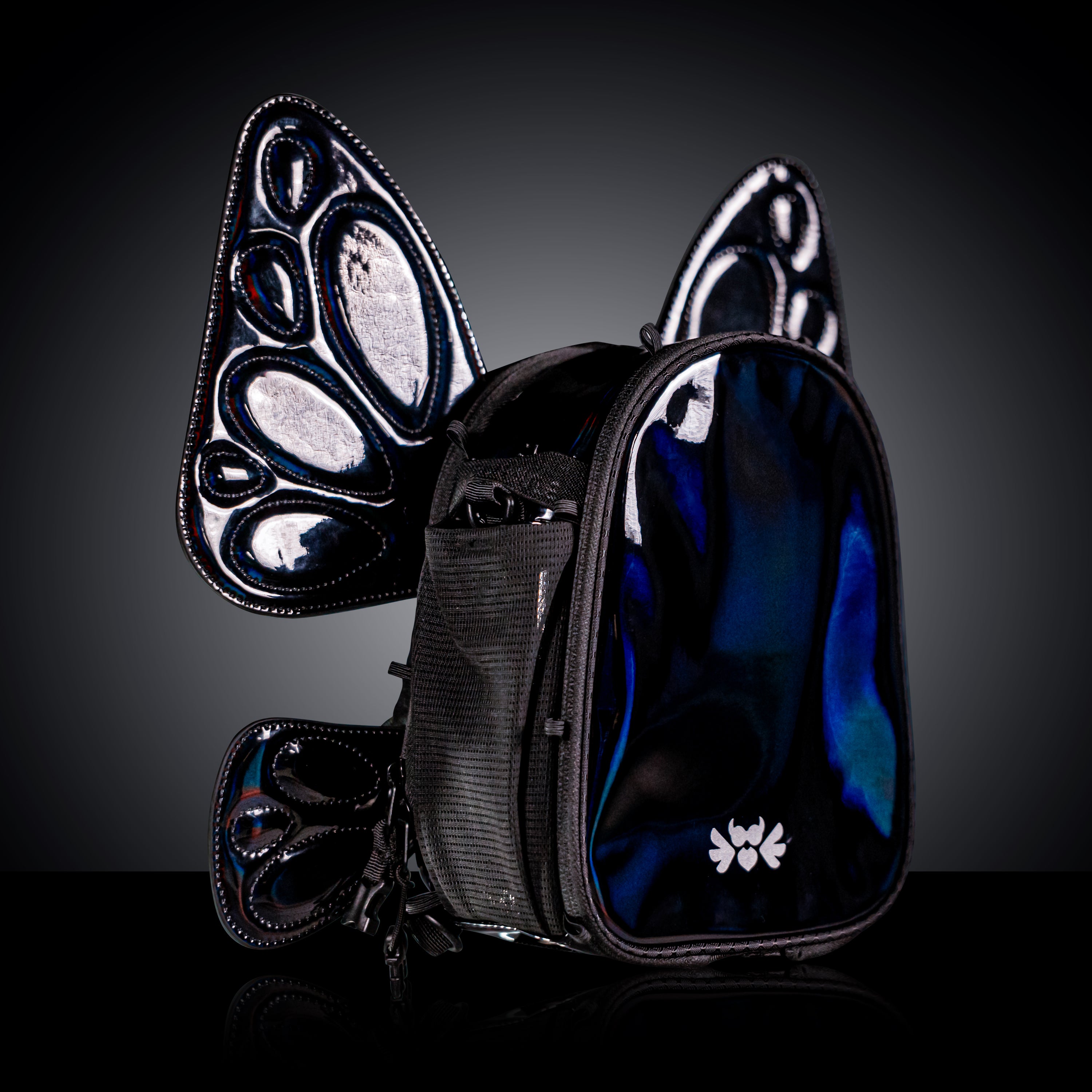 RaveBeetle FLOWt LED Festival Pack – Swappable Wing Rave Backpack with Light Accessory (Black)