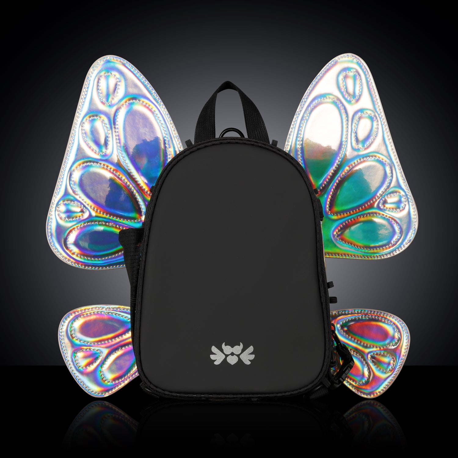 RaveBeetle FLOWt LED Festival Pack – Swappable Wing Rave Backpack with Light Accessory (Clear)
