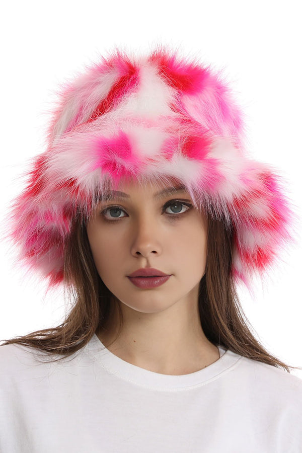  Pink Fuzzy Fury Bucket Hat