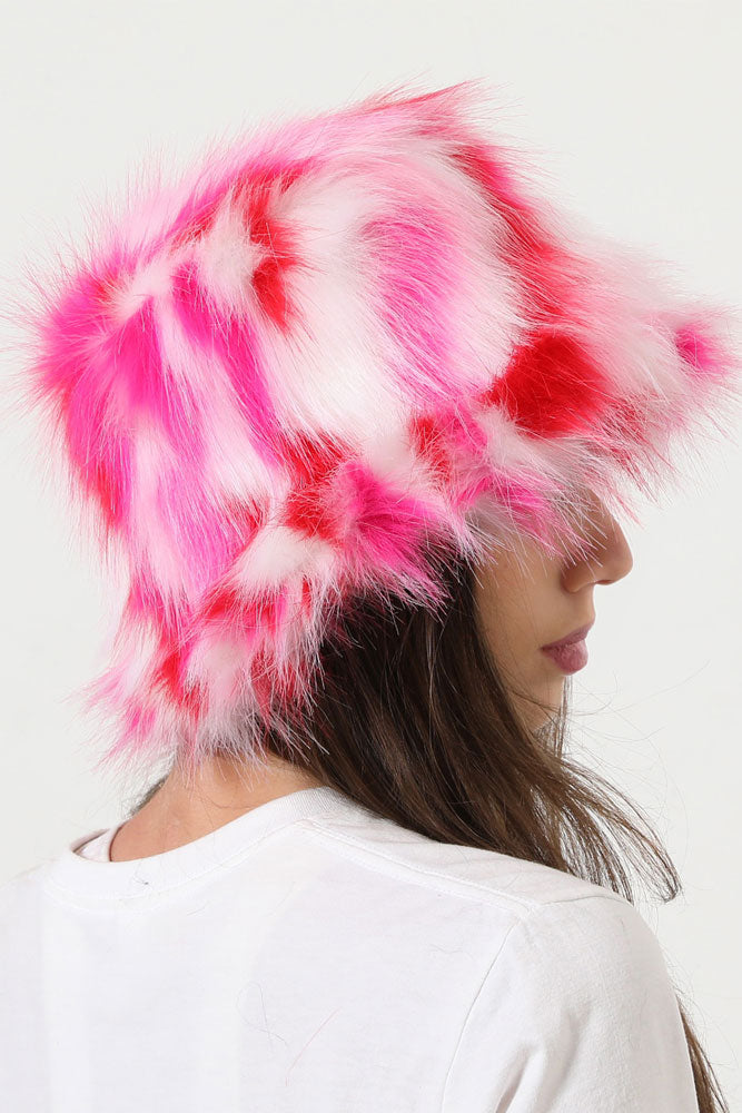  Pink Fuzzy Fury Bucket Hat