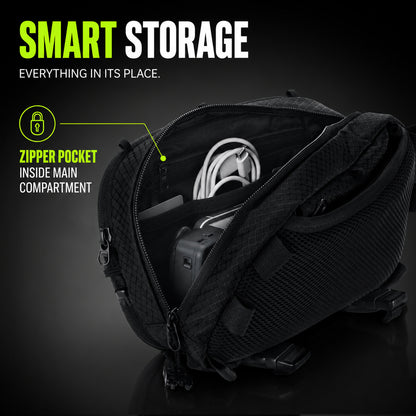 HART Hydration Sling Pack - Customizable, Anti-Theft Festival Pack (Black)