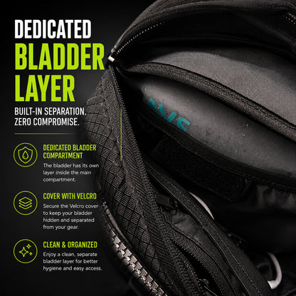 HART Hydration Sling Pack - Customizable, Anti-Theft Festival Pack (Black)