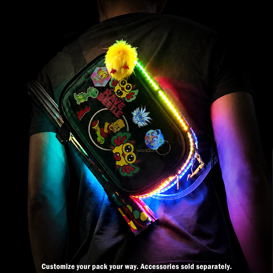 HART Hydration Sling Pack - Customizable, Anti-Theft Festival Pack (Black)
