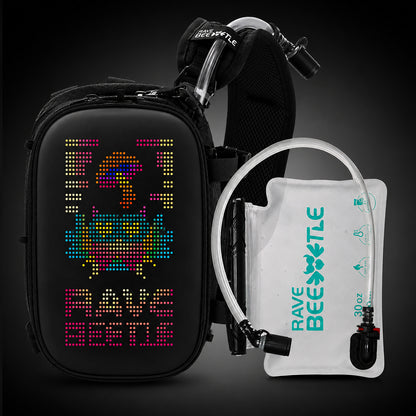 HART LED Hydration Sling Pack - Customizable, Anti-Theft Festival Pack (Black)