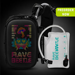 HART LED Hydration Sling Pack - Customizable, Anti-Theft Festival Pack (Black)