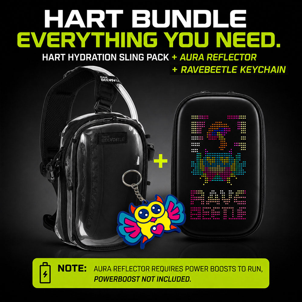 HART LED Hydration Sling Pack - Customizable, Anti-Theft Festival Pack (Clear)