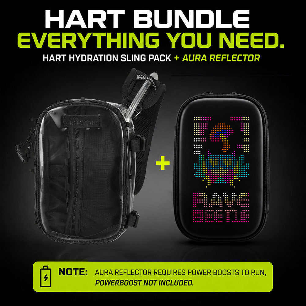 HART LED Hydration Sling Pack - Customizable, Anti-Theft Festival Pack (Clear)