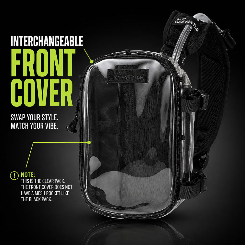 HART Hydration Sling Pack - Customizable, Anti-Theft Festival Pack (Clear)
