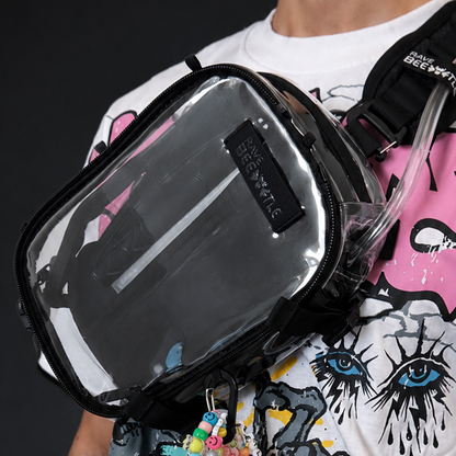 HART Hydration Sling Pack - Customizable, Anti-Theft Festival Pack (Clear)