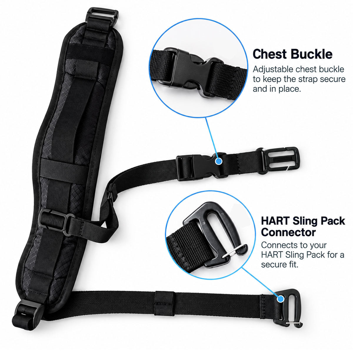 Backpack Shoulder Strap Attachment For HART Sling Pack