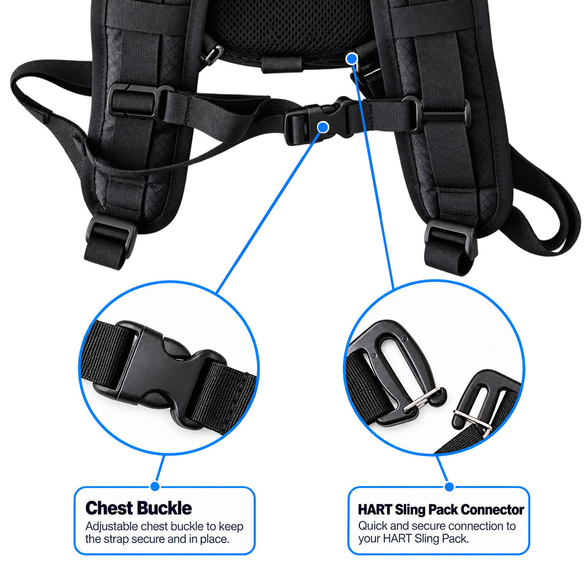 Backpack Shoulder Strap Attachment For HART Sling Pack