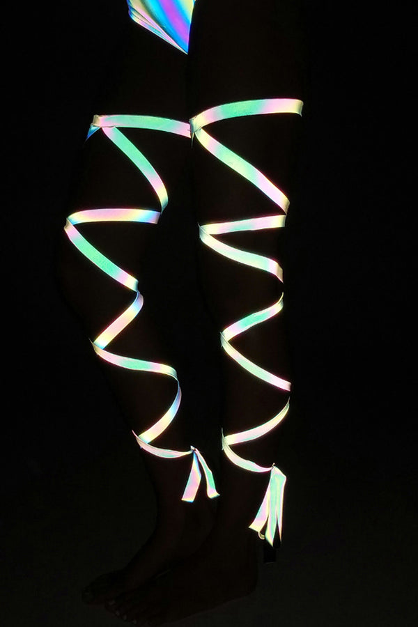 Rainbow Reflective Leg Wraps
