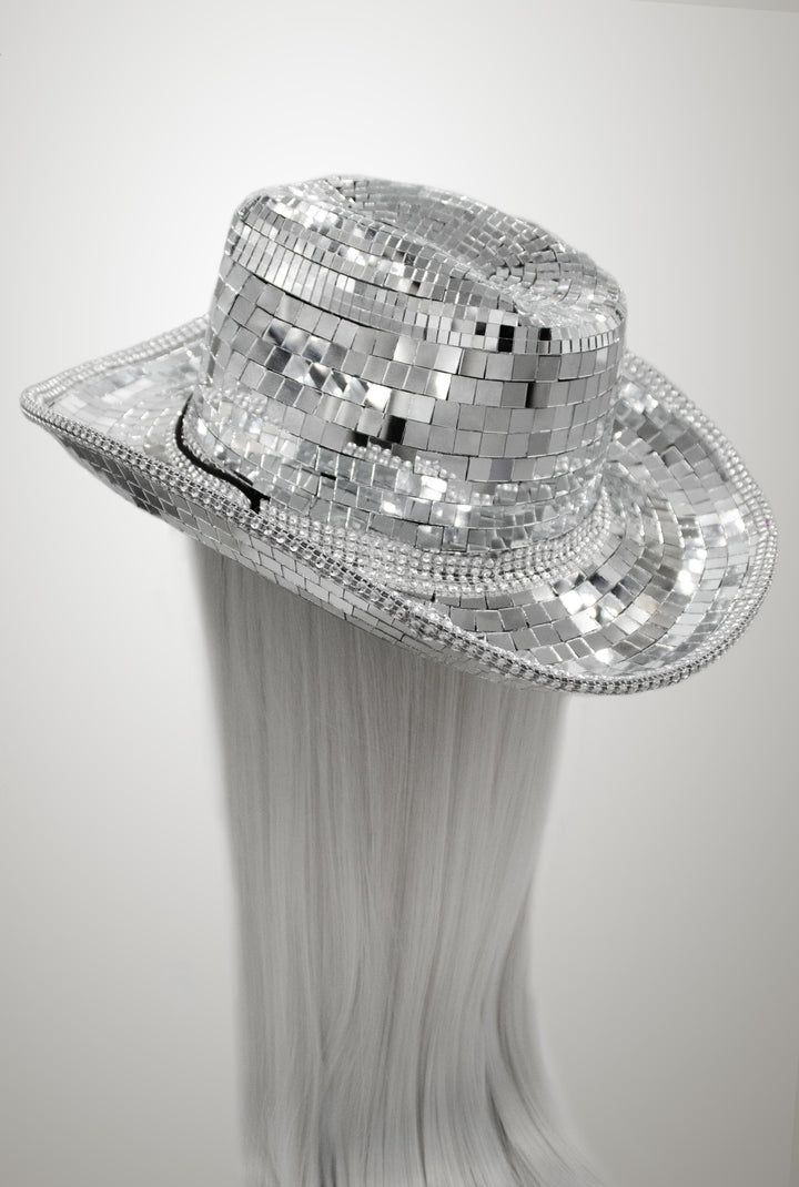 Disco Ball Cowboy Cowgirl Hat With String
