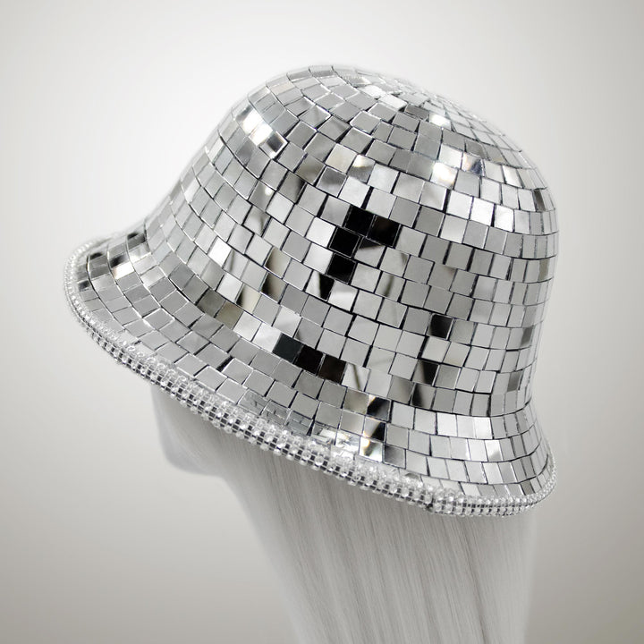 Disco Ball Mirror Bucket Helmet Hat