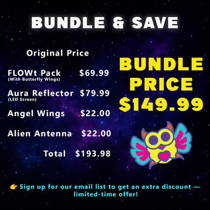 FLOWt Aura Bundle – Angel, Butterfly Wings &amp; Alien Antenna Vibe Pack