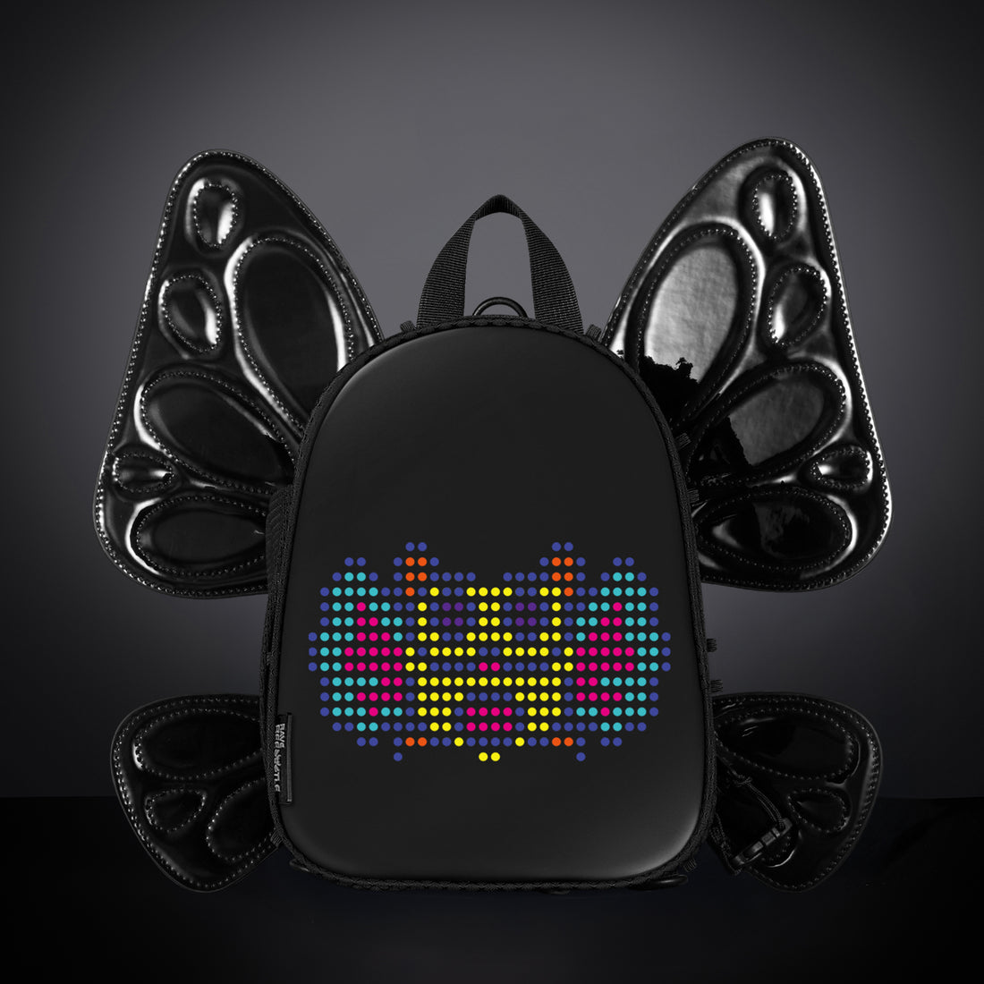 RaveBeetle FLOWt Festival Pack with Swappable Wing and Customizable LED Backpack Black