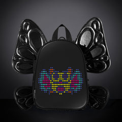 RaveBeetle FLOWt LED Festival Pack – Swappable Wing Rave Backpack with Light Accessory (Black)