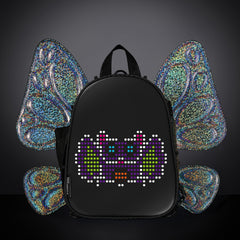 RaveBeetle FLOWt LED Festival Pack – Swappable Wing Rave Backpack with Light Accessory (Disco)